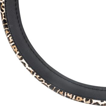 Xkeribom Lenkradbezug 37-38cm Lenkradschoner Lenkradschutz Leoparden Leopardenmuster